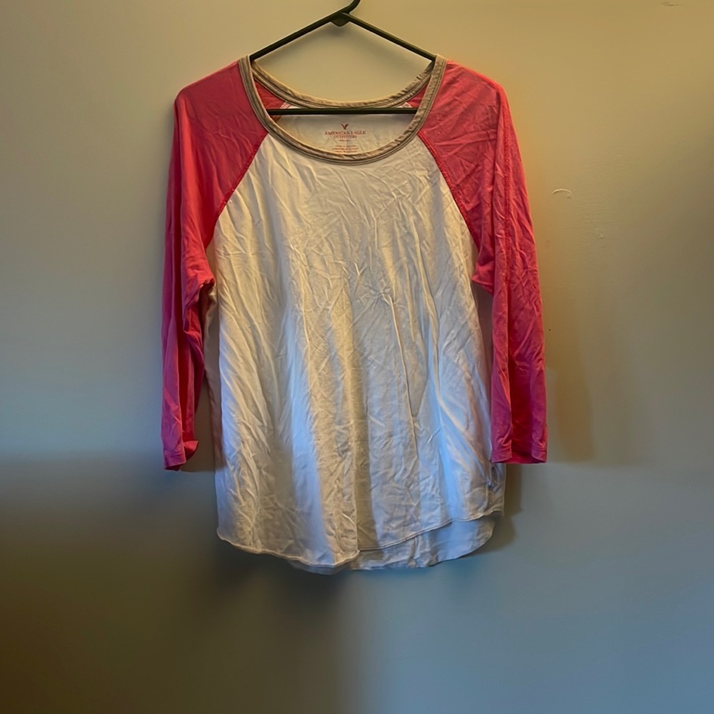 Pink and white t shirt